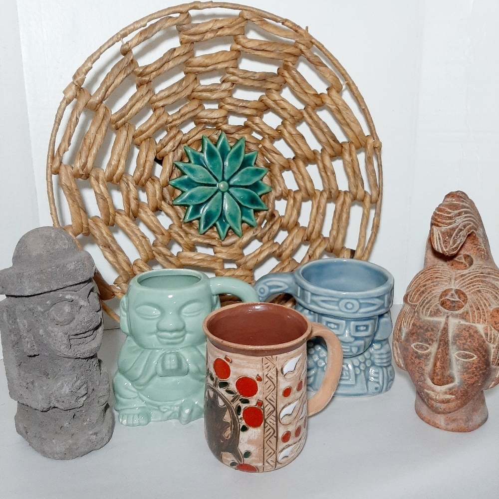 Tiki Bar Decor Items SALE BUNDLE.Sold as 1 Set.